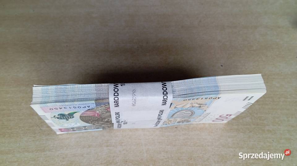 Paczka bankowa 100 UNC 500 złotych Skarżysko-Kamienna