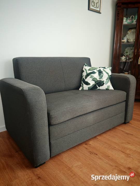 Sofa kanapa rozkładana 2 osobowa ciemny szary Gorzów Wielkopolski