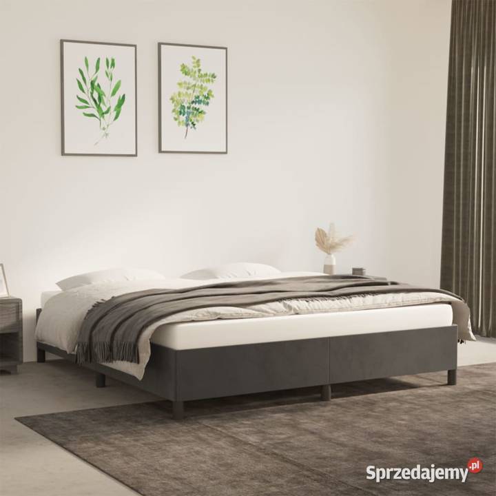 vidaXL Rama łóżka bez materaca ciemnoszara