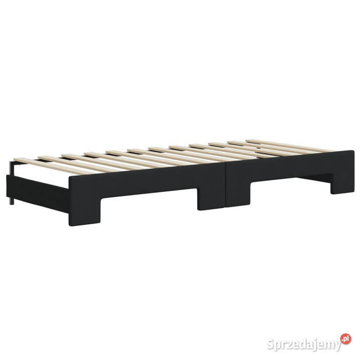 Sofa rozsuwana z materacami czarna 100x200 mazowieckie Warszawa