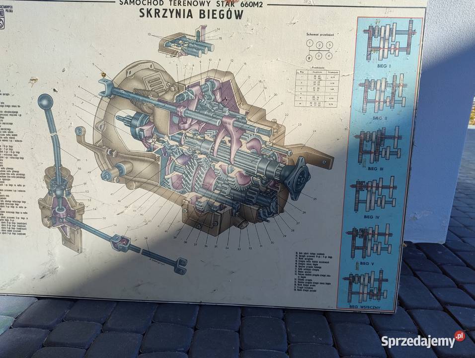 Schemat skrzynia biegów Star 660 Dęblin