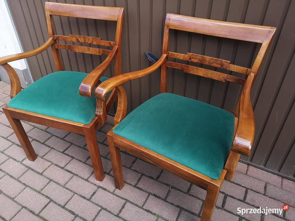 Stary Fotel Krzesło ARTDECO Orzech Gabinetowy Meble Swarzędz