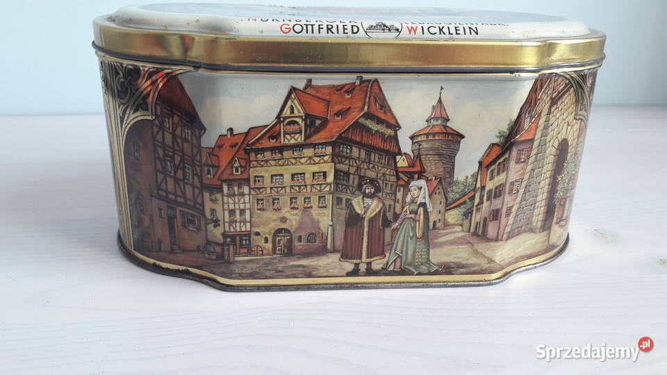 Puszka metalowa pudełko pojemnik Nurnberger