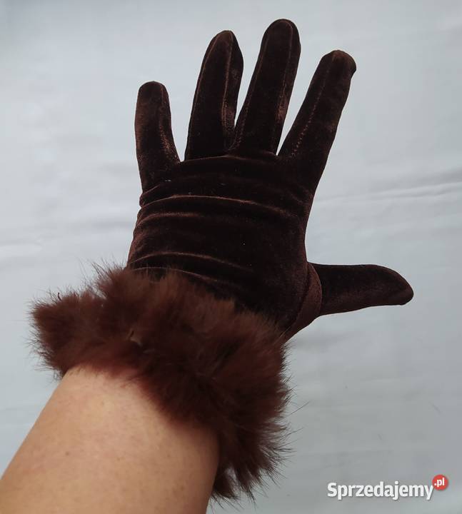 Rękawiczki damskie WELUR futerko Hajnówka