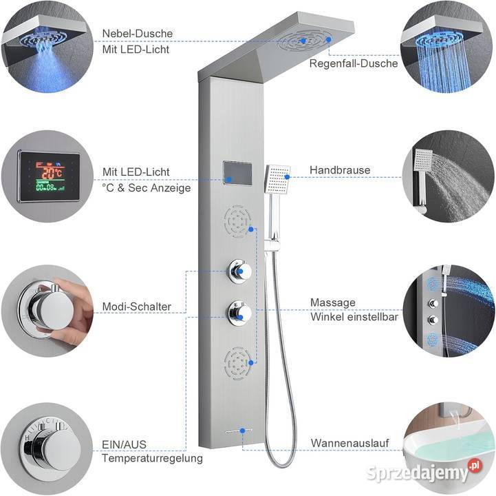 Panel prysznicowy LED KEOKBON KOB9059 małopolskie Jadowniki