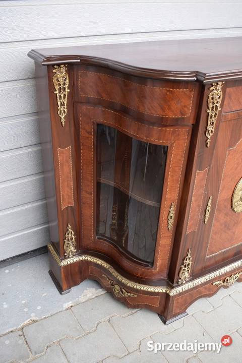 Francuska Komoda Empire Drewno Brąz Gięte Szyby Kraków sprzedam