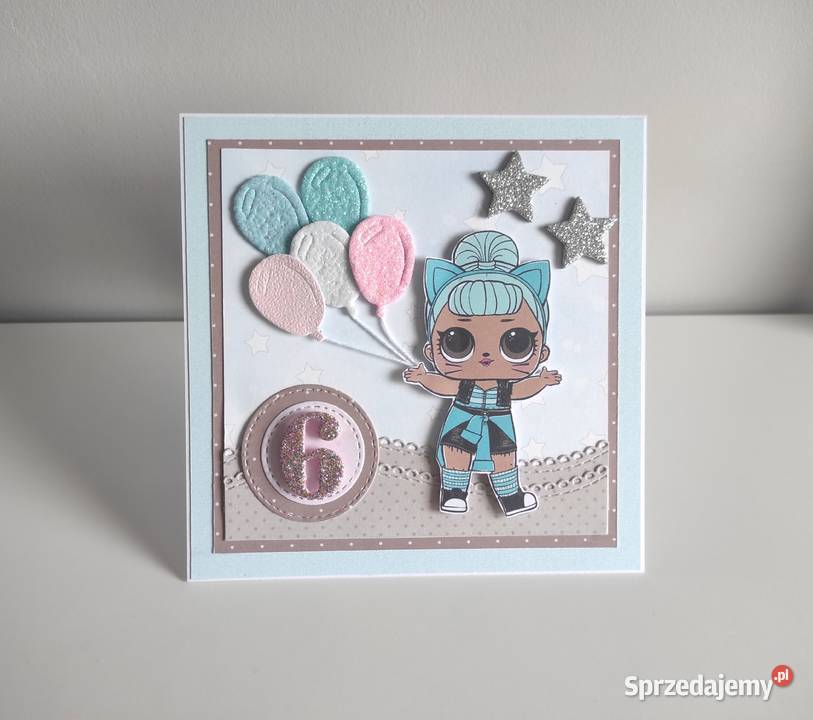 Kartka ręcznie robiona na urodziny LOL 3 Łódź