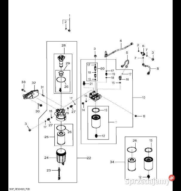 RE539761 John Deere 8345R Pompa paliwa Jastrzębniki sprzedam