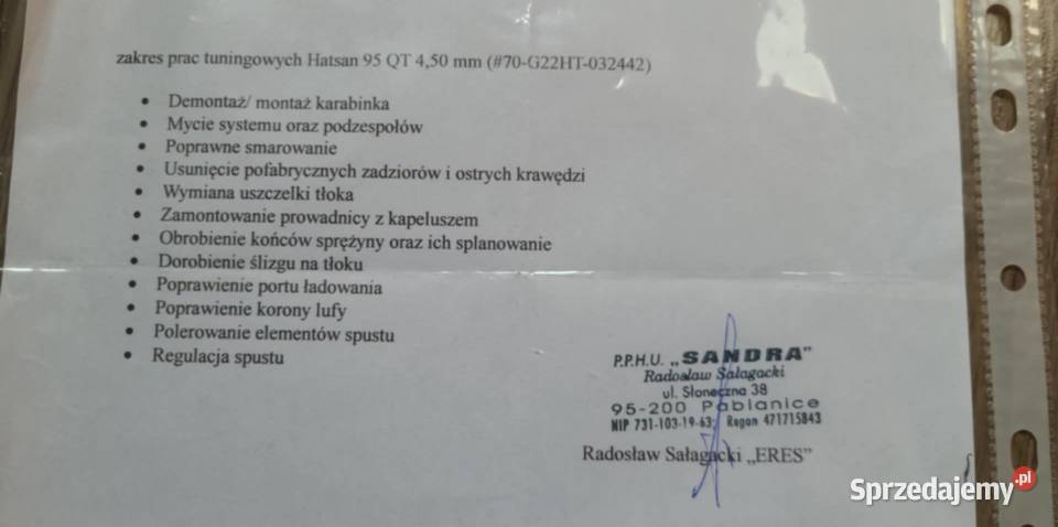 Wiatrówka Hatsan 95 QT RS 45 Janów Lubelski