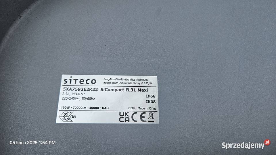 Mocna Lampa LED SITECO Sicompact Maxi 490W zachodniopomorskie Szczecin