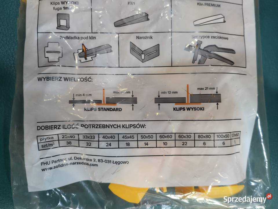 SYSTEM POZIOMOWANIA PŁYTEK SOLID KLIPSY 2mm 100 łódzkie Opoczno