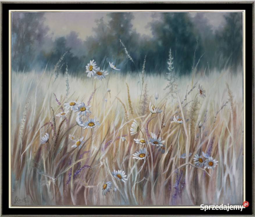 Gorąca Łąka olejny ręcznie malowany Lidia Nowy Sącz