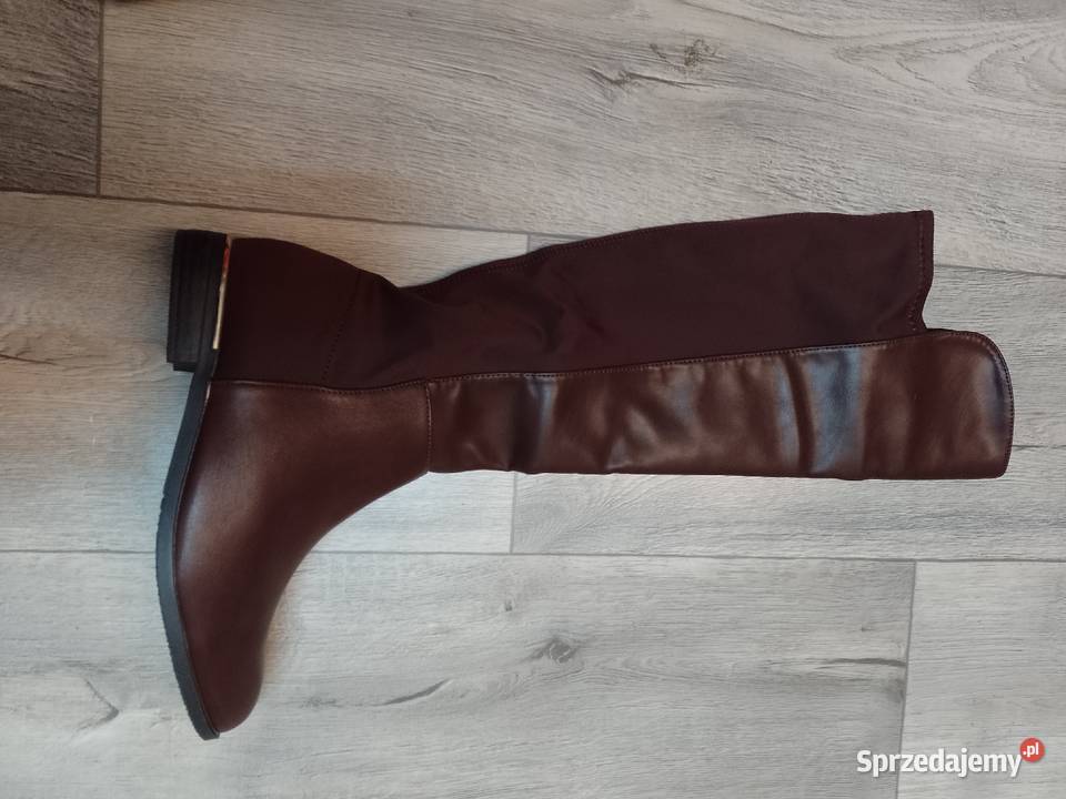 40 Brązowe czekoladowe Kozaki kolano małopolskie