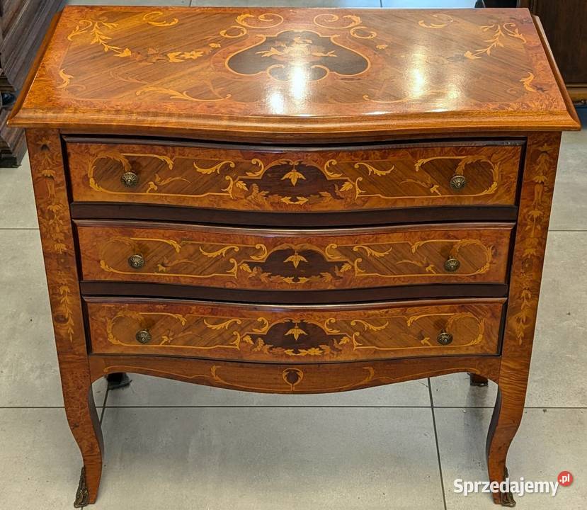 Komoda ludwikowska intarsje Włochysklep Dąbrowa śląskie Dąbrowa Górnicza