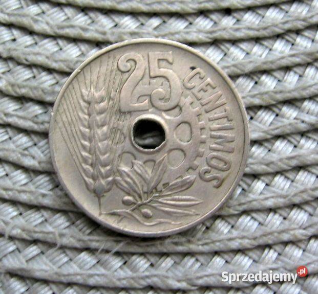Hiszpania 25 Centymów 1934r Numizmatyka wielkopolskie sprzedam