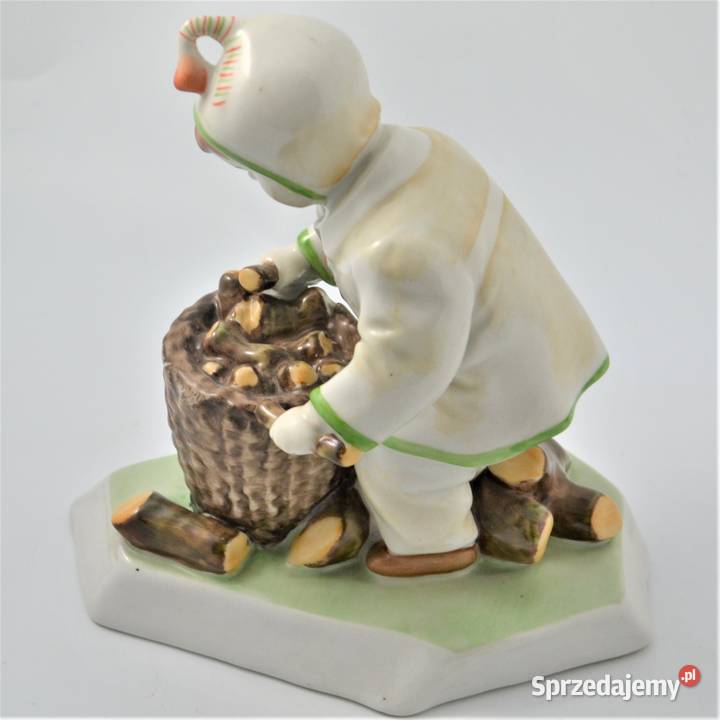 Dziecko z koszem drewna art deco Sinkó Zsolnay Warszawa sprzedam