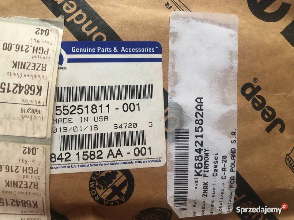 20182023 Jeep Compass OEM Tabliczka znamionowa sprzedam