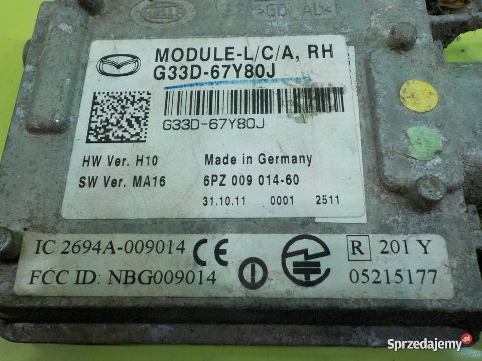 MAZDA 6 GH II LIFT 22 D sterownik modul lampy Suków sprzedam