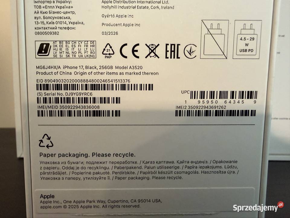 Sprzedam zestaw Apple zachodniopomorskie Szczecin
