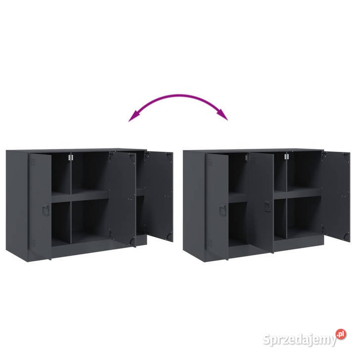 Szafka antracytowa 99x39x73 stal WM841723 Pozostałe Warszawa sprzedam