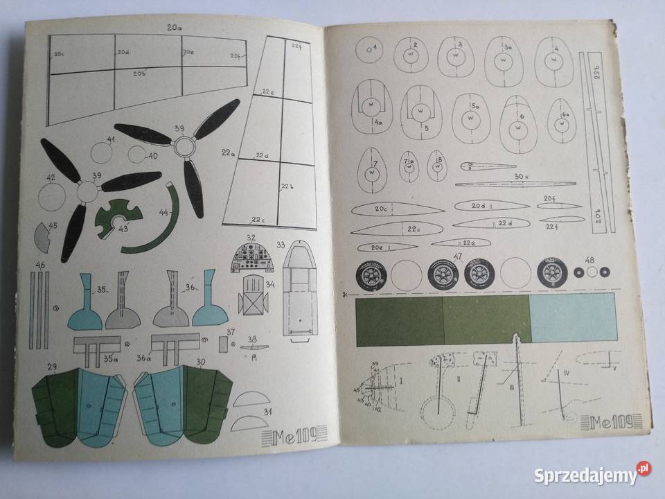 Mały Modelarz 71990 samolot myśliwski Me 109 E Modelarstwo Dąbrowa Górnicza