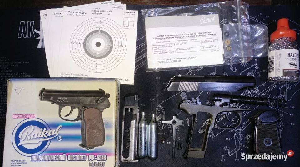 Wiatrówka pistolet MP654K makarov 45mm Żory