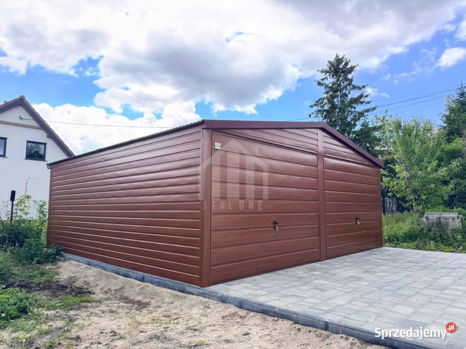 Garaż blaszany 6x5m 2x brama uchylna drzwi Kraków sprzedam
