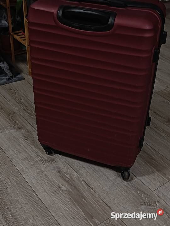 duża walizka Wittchen w kolorze bordowym