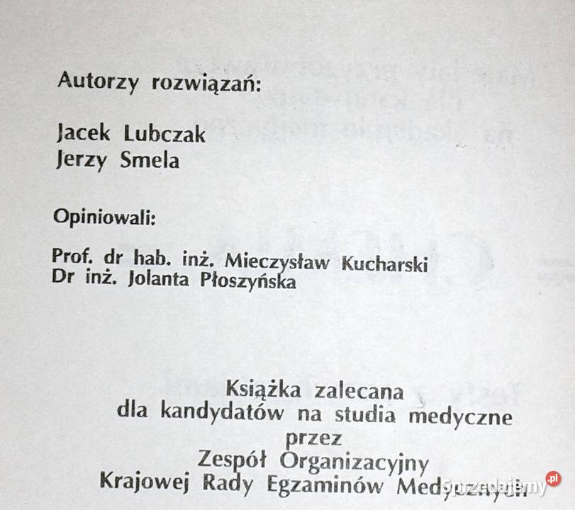 Chemia Testy z rozwiązaniami J Lubczak J Smela Chełm sprzedam