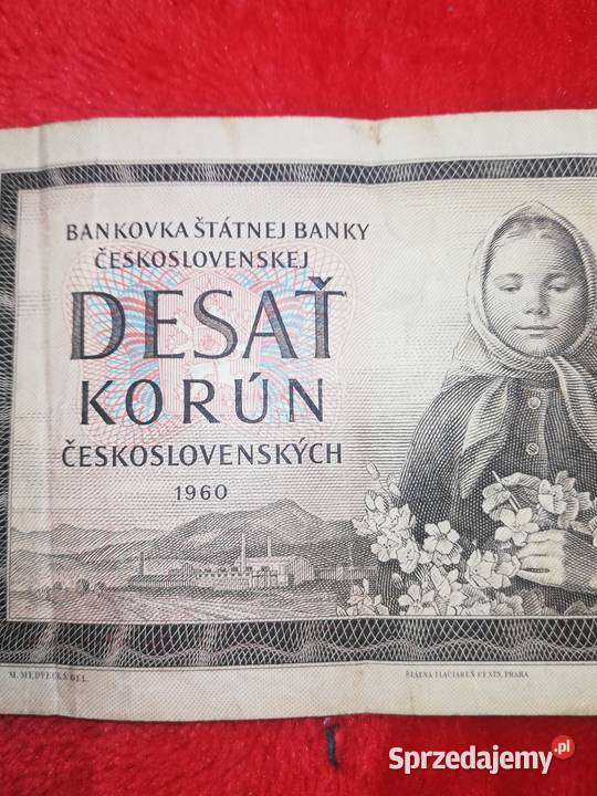 Stary banknot 10 koron czeskich 1960 r Warszawa