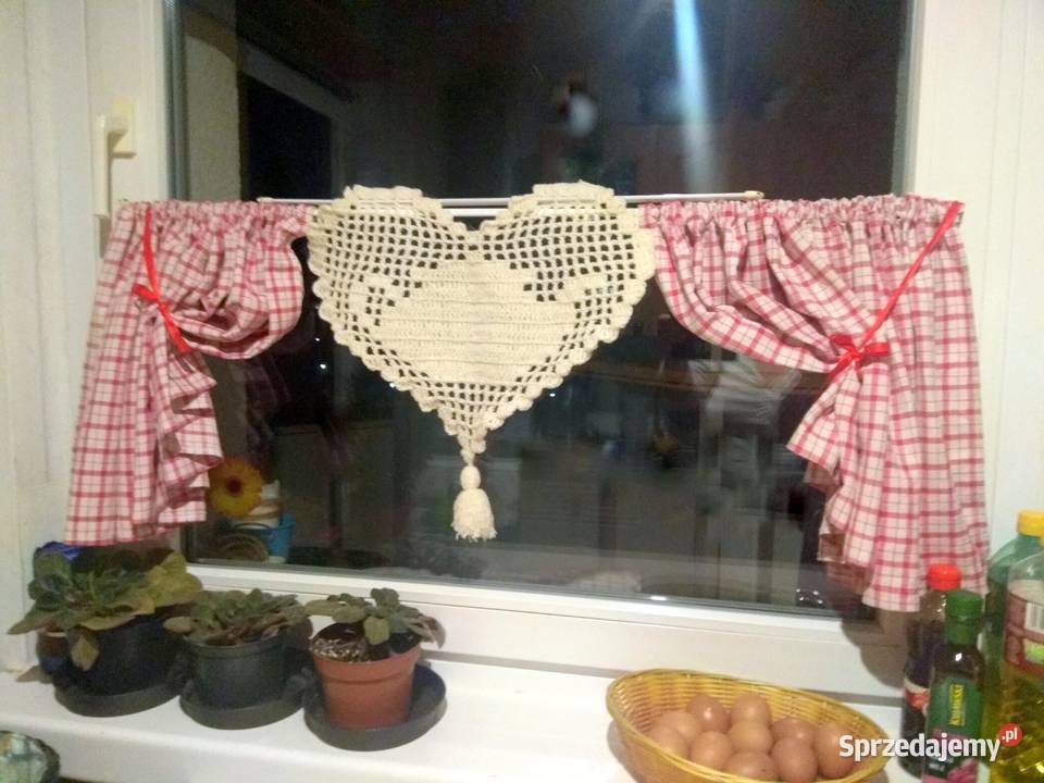 Szydełkowe zawieszki Serduszka MŁYNEK IMBRYK Firany Chojna