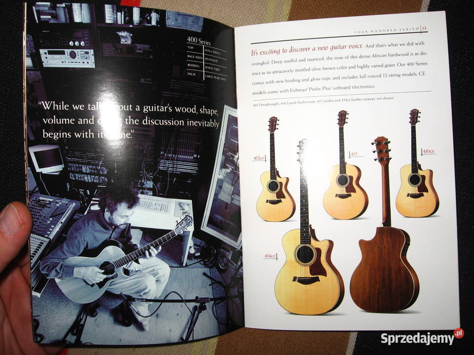 Taylor 20012002 mały katalog gitar Kępice