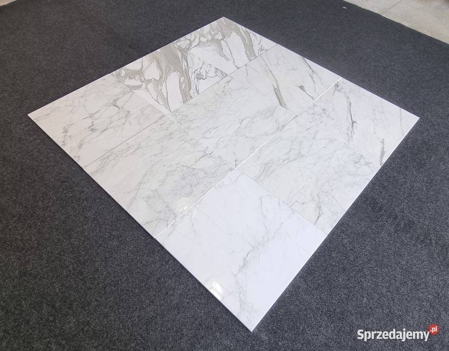 PŁYTKI MARMUROWE BIANCO CALACATTA DUŻE 60X60X1 Bielawa
