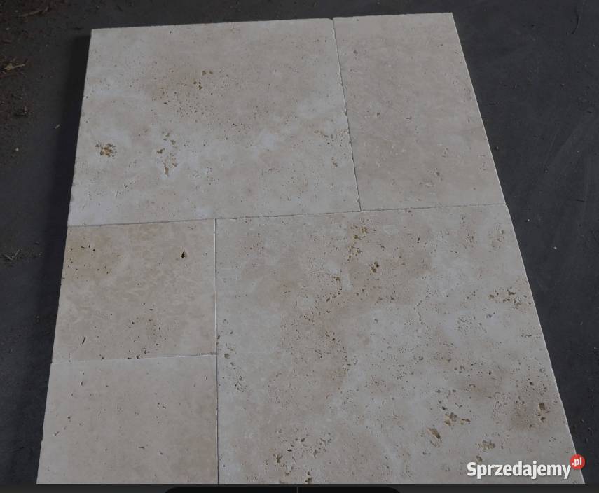 Płytki Trawertyn Light Premium bębnowany komplet Gdynia