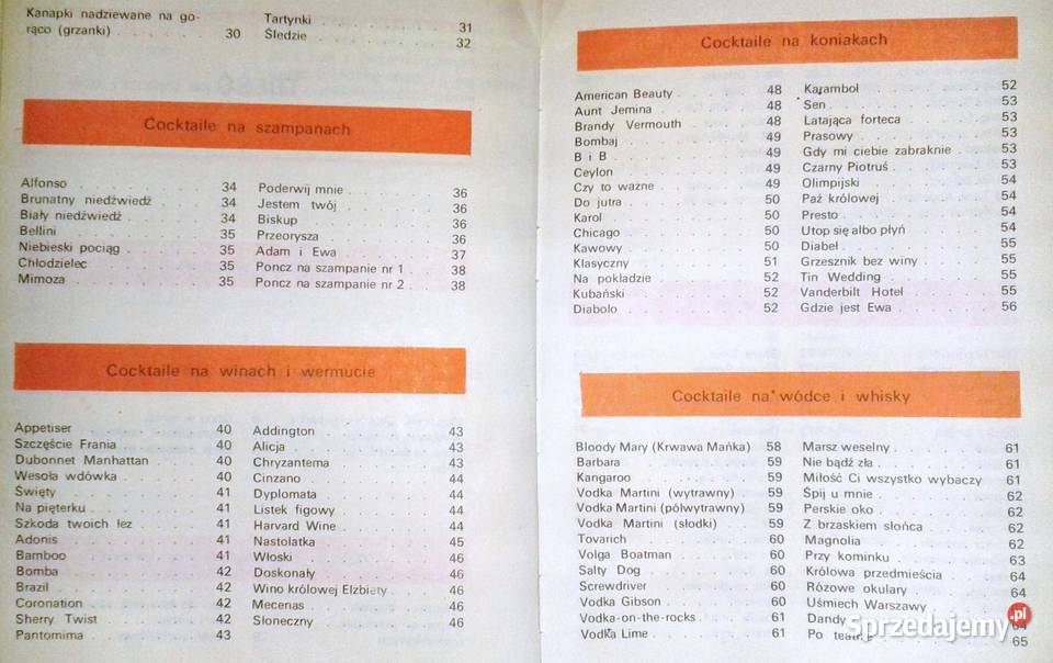 Cocktaile i napoje mieszane W Brodziński H Pozostałe
