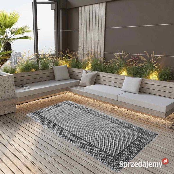 vidaXL Dywan na zewnątrz ARAKIL szary 120x180