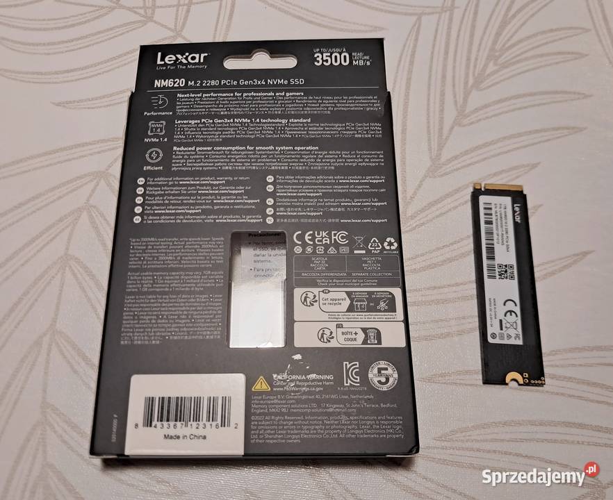 Lexar NM620 m2 ssd nvme 1tb małopolskie Kraków sprzedam