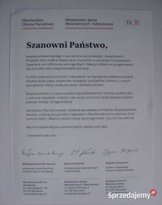 Poradnik bezpieczenstwa RCB MSWiA MON 2025 Łódź