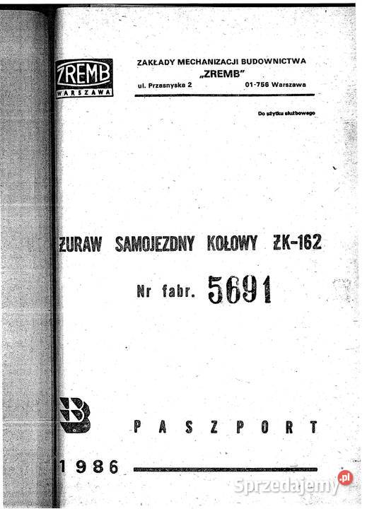 Polan ŻK162 ŻK161 DŹWIG instrukcja obsługi motoryzacja, transport Kielce