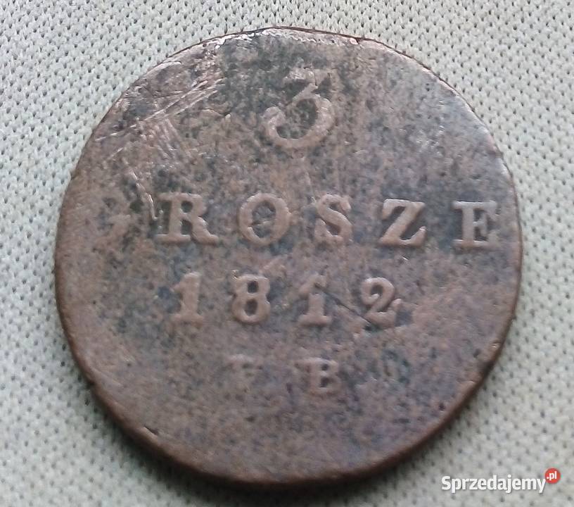 KSIĘSTWO WARSZAWSKIE3 GROSZE1812 rIB Numizmatyka Legionowo