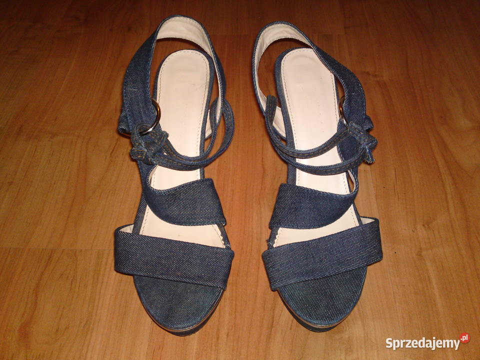 Sandały szpilki unikat na platformie koturnie