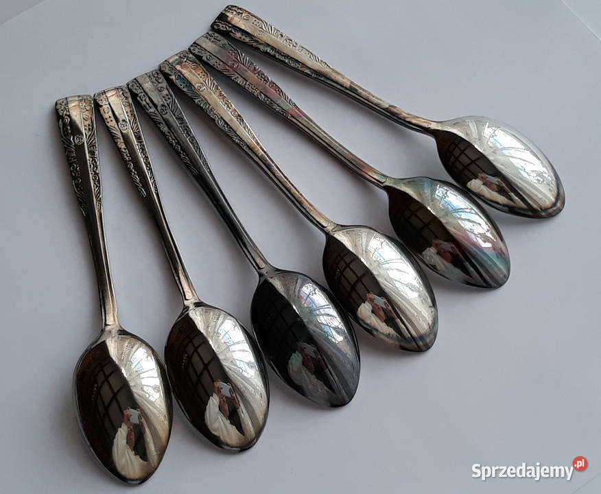 Posrebrzane łyżeczki do herbaty WSCHODNI Hefra Dąbrowa Górnicza