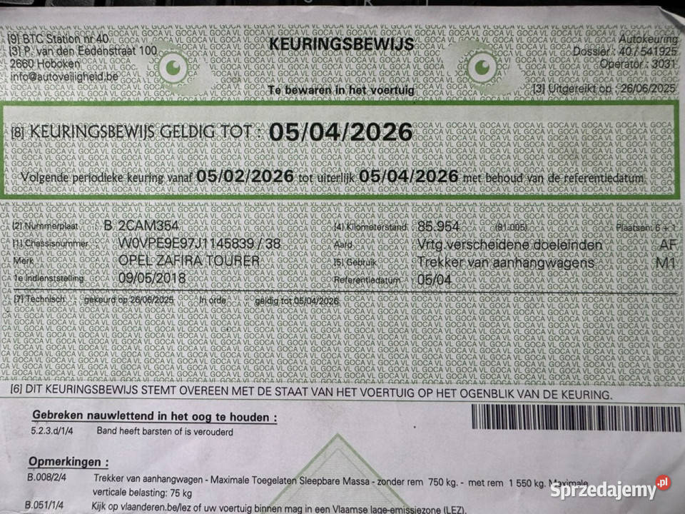 Opel Zafira Pisemna Gwarancja 12 miesięcy C 2011 nawigacja Konin sprzedam