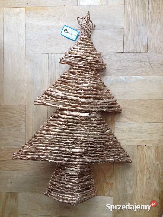 Choinka metalowadruciana pozłacana Warszawa sprzedam