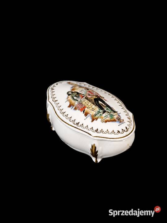Porcelanowe Puzdro Francja Porcelaine de Luxe łódzkie Poddębice