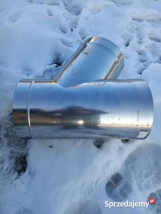 trojnik kominowy 250mm nowy nierdzewka Kanały, kształtki, przewody Żywiec