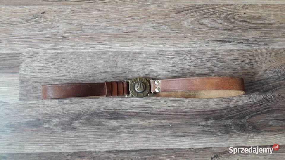 Stary zabytkowy skórzany pas harcerski ZHP PRL Gdynia