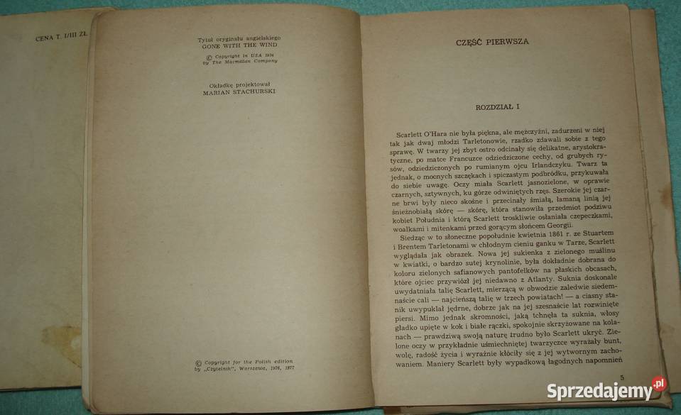 Przemineło z Wiatrem tom IIIIII Warszawa sprzedam