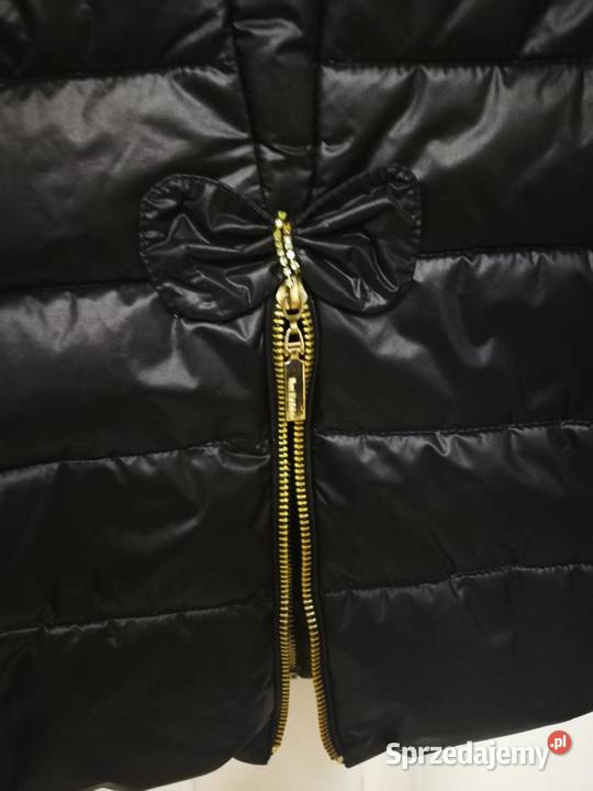 Kamizelka czarna pikowana z futerkiem SM sprzedam