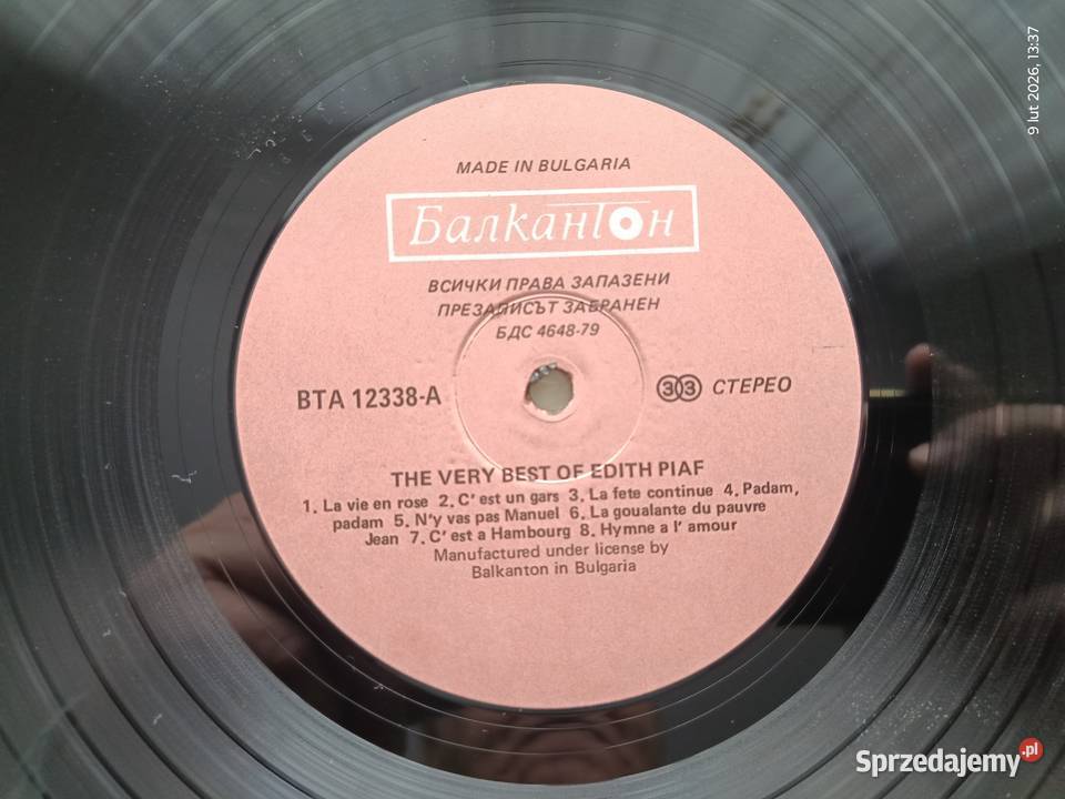 Dwa albumy winylowe Edith Piaf sprzedam